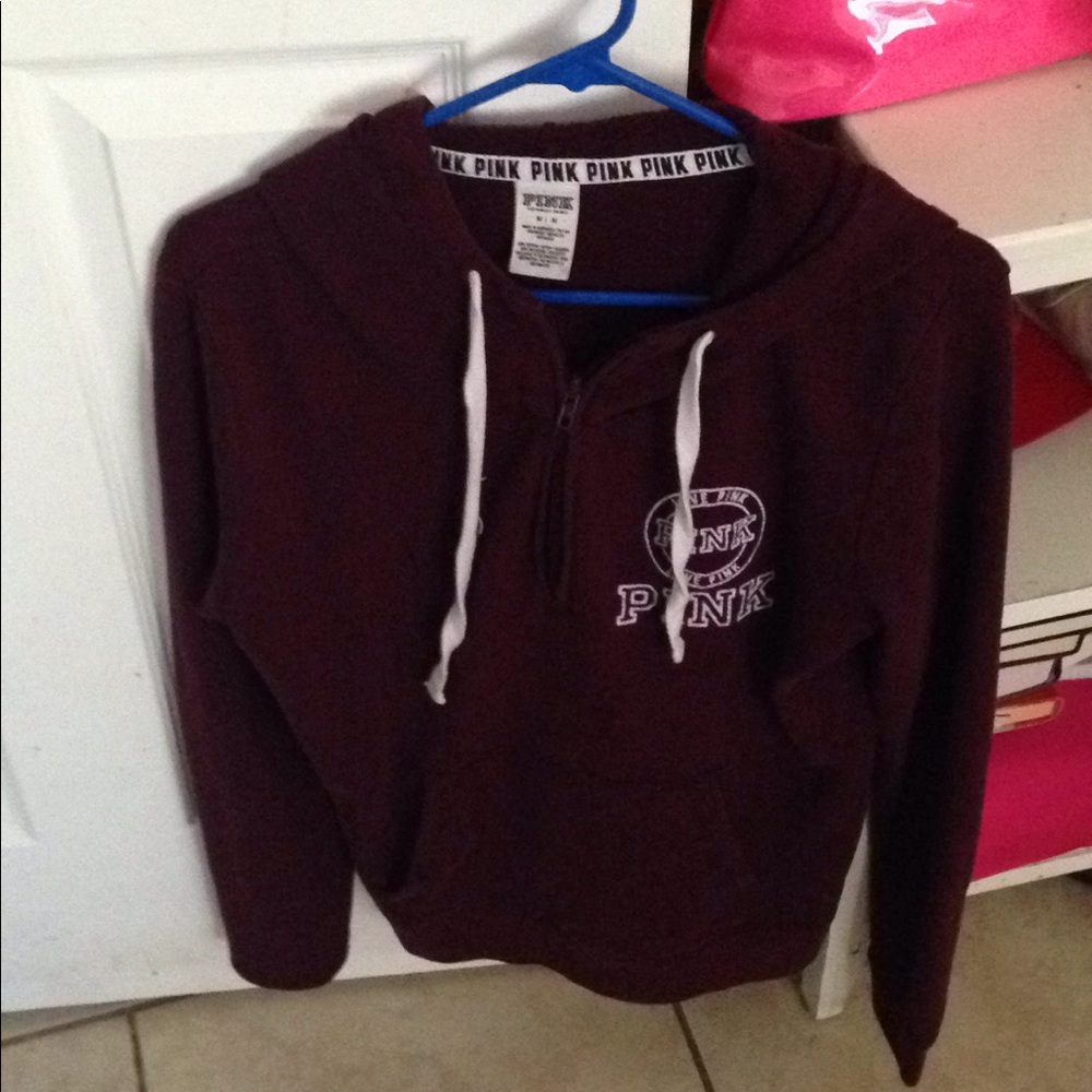 Pink vs zip up sweater
